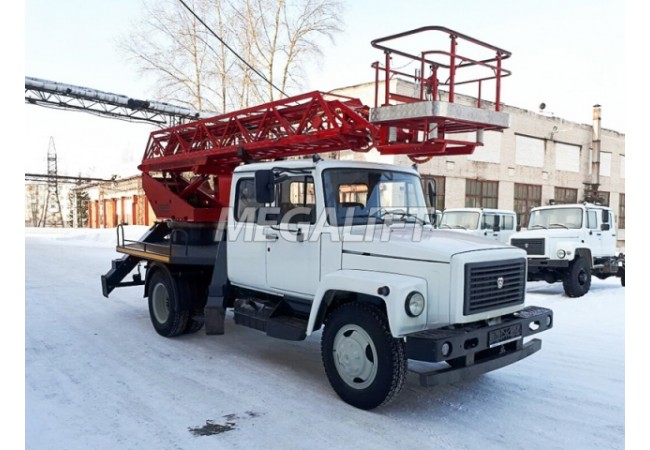 Автовышка ПСС-131.18Э на шасси ГАЗ 3309, Максимальная высота подъема 18 метров   