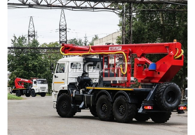 Автовышка ПСС-141.29Э на шасси КАМАЗ 5350 - мощное и универсальное оборудование для монтажных и спасательных работ   