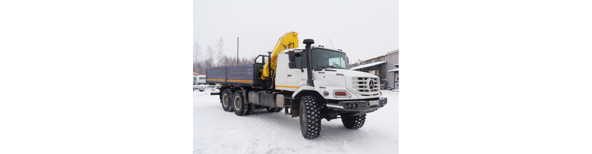 Mercedes-Benz Zetros с КМУ Hyva HB-150. Из самосвала в КМА.