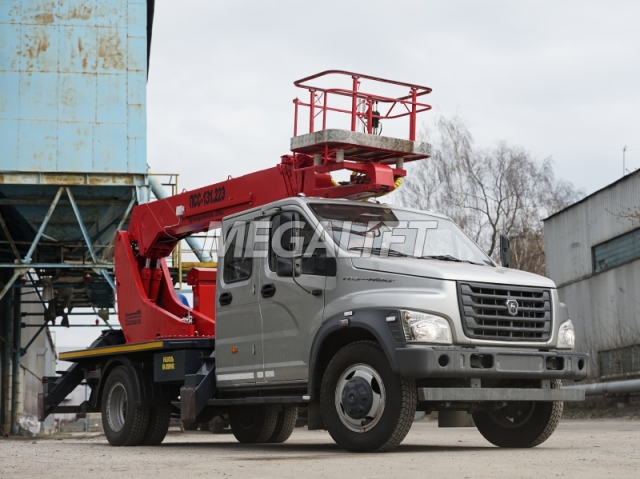 Автогидроподъемник ПСС-131.22Э на шасси ГАЗон NEXT C42R33 (7 мест)