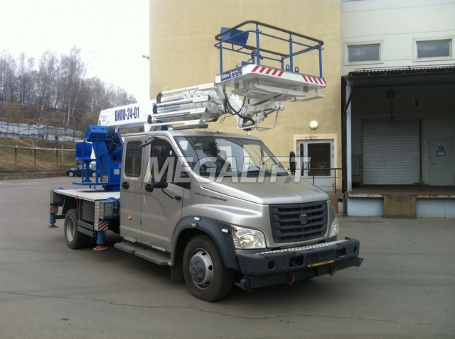 Автогидроподъемник ВИПО 24-01 на шасси ГАЗ NEXT С42-01 (7 мест)