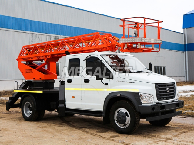 Автогидроподъемник ПСС-131.18Э на шасси ГАЗ C42R33 NEXT (7 мест)