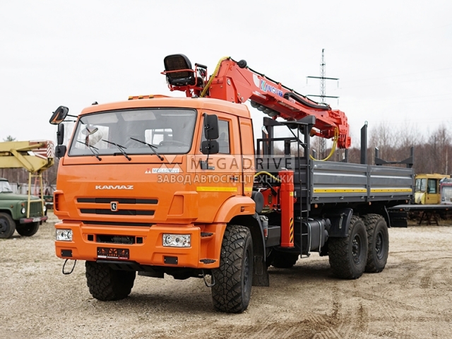 Опоровоз с КМУ KANGLIM KS 2056 на шасси КАМАЗ 43118 с буром (БМ)