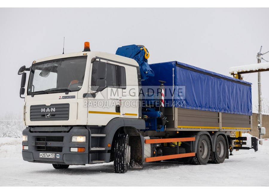 Автокран Клинцы на базе шасси MAN TGA 33.350 6X4 BL с КМУ 25-К