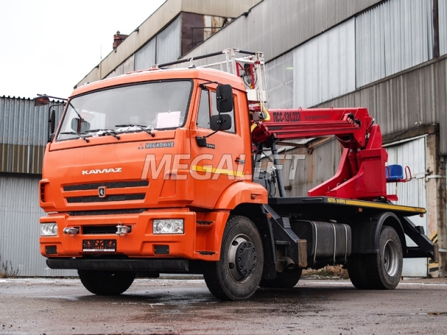 Автогидроподъемник ПСС-131.22Э на шасси КАМАЗ 43253 (алюминевая люлька)