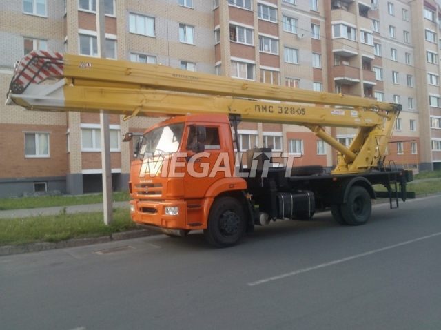 Автогидроподъемник ПМС 328-04 на шасси КАМАЗ 43253