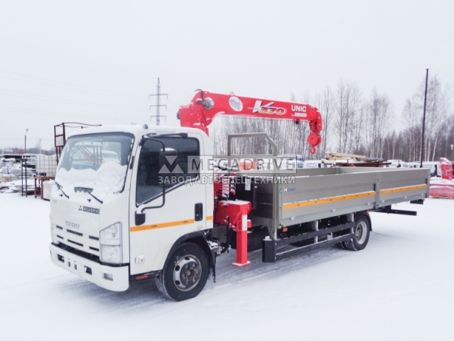 Манипулятор UNIC URV 374 на шасси ISUZU ELF (NPR75L-M)