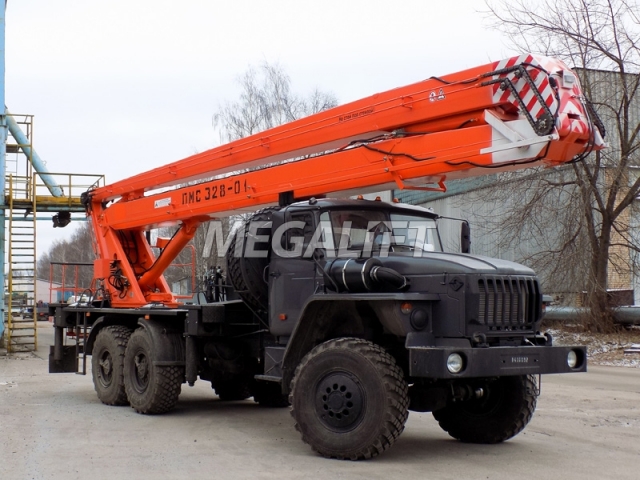 Автогидроподъемник ПМС-328 01 на шасси УРАЛ-4320