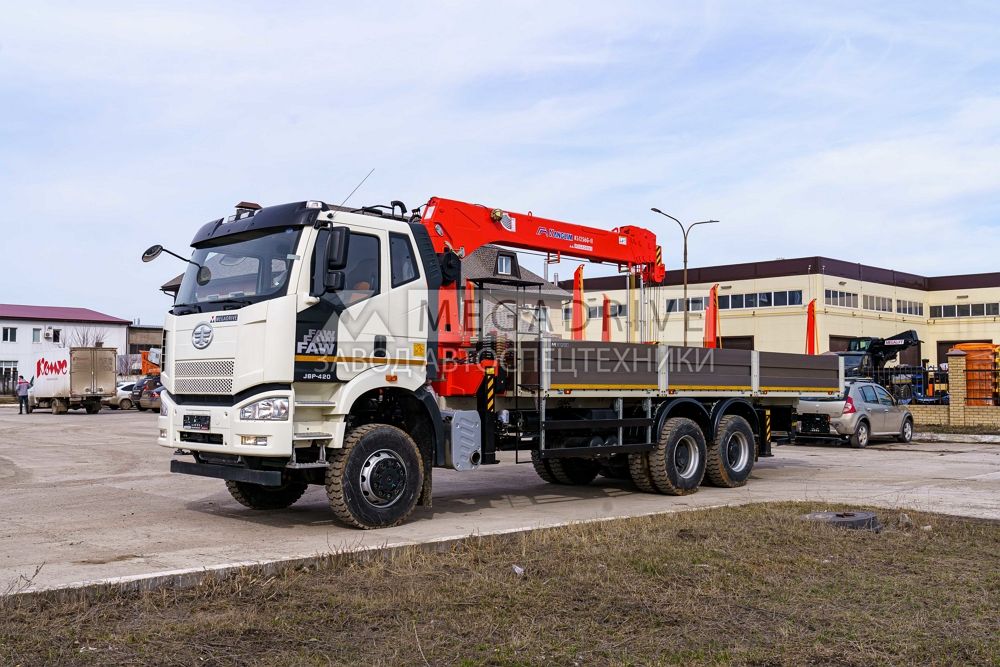 Манипулятор KANGLIM 1256 на шасси FAW 5250 с кониками