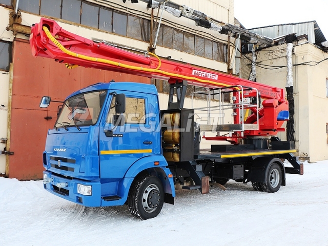 Автогидроподъемник ПСС-141.29Э на шасси КАМАЗ-4308 (ГБО)