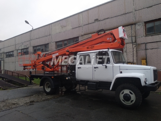 Автогидроподъемник ВС-22Т на шасси ГАЗ-3309 (5 мест)