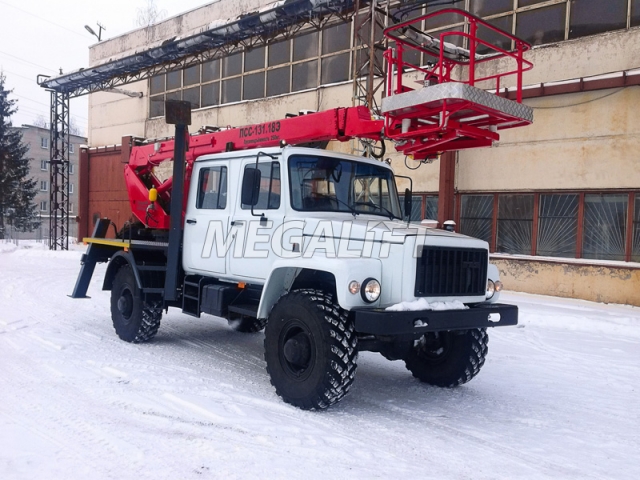 Автогидроподъемник ПСС-131.18Э на шасси ГАЗ 33088 (81) (5 мест)