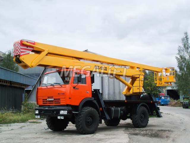 Автогидроподъемник ПСС-121.22 на шасси КАМАЗ 43502