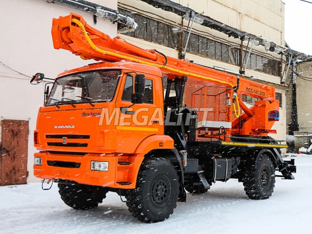 Автогидроподъемник ПСС-141.29Э на шасси КАМАЗ 43502