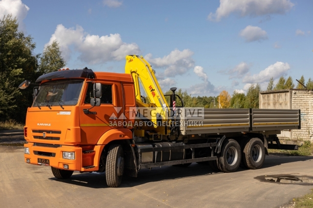 Манипулятор HYVA HB150E2 КМУ за кабиной на шасси КАМАЗ 65115