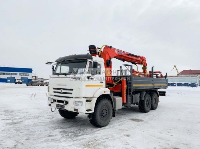Манипулятор KANGLIM KS2056 на шасси КАМАЗ 43118 с буром (БМ)