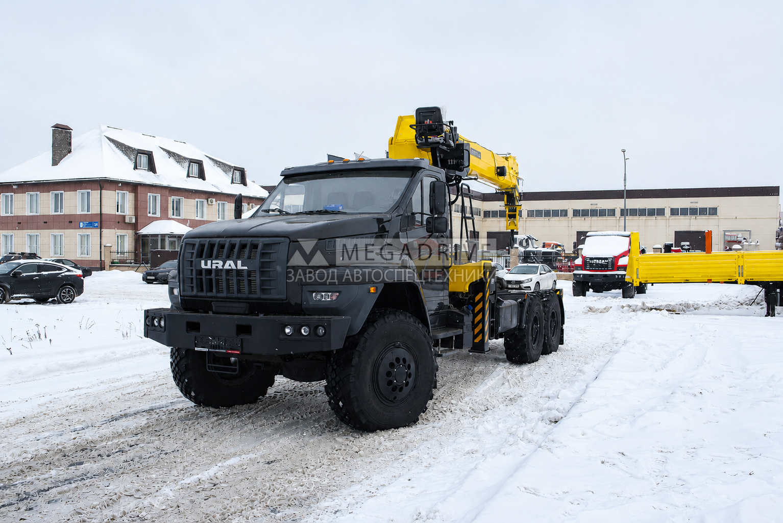 Седельный тягач с манипулятором HYVA HST12E4 на шасси УРАЛ NEXT 4320