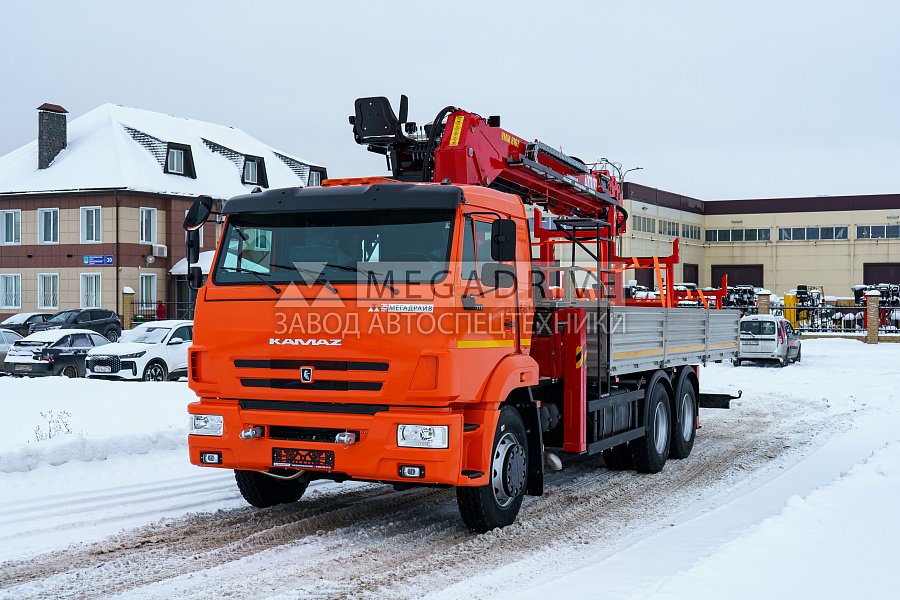 Манипулятор УММ 816Т с буром на шасси КАМАЗ 65115 (БМ)