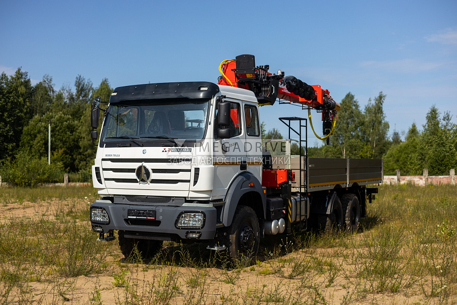 Манипулятор Sunhunk S2506 на шасси BEIBEN 2538LA с буром (БМ)